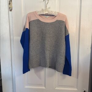 Boden Sophie Color Block Sweater, Grey Melange